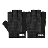 Guantes Drb Fitness Cuero Crossfit Gimnasio Pesas Gris