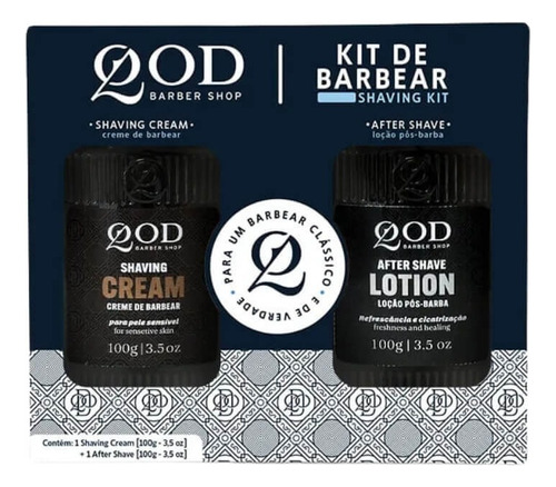 Kit Creme De Barbear E Loção Pós Barba - Qod Barber Shop