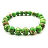 Pulsera Linda Piedra Emperador Verde Moderno Unisex B646