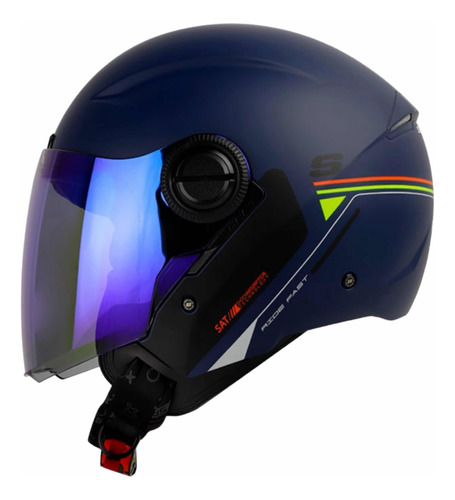 Casco Shaft 212 Pure Azul Abierto Certificado