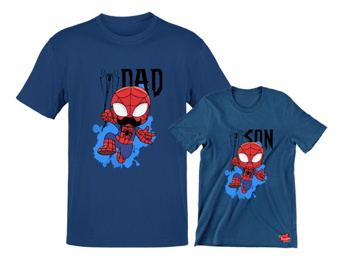 Playeras Para Papá E Hijo Dúo Personalizado Spiderman Hombre