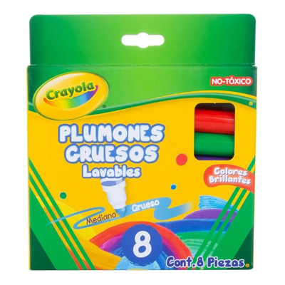 8 Gruesos Lavables Crayola | Envío gratis