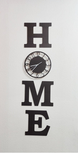 Letras Decorativas Home Con Reloj Sala Decoracion Hogar