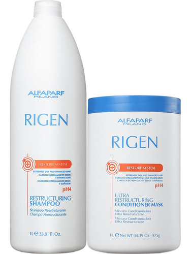 Kit De Hidratação Alfaparf Rigen Restructuring (2 Produtos)