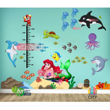 Vinil Decorativo Infantil La Sirenita 3mts X2.10 Con Medidor