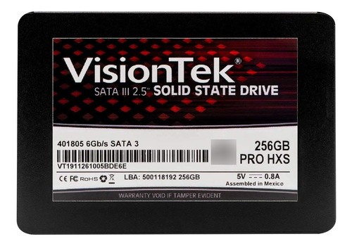 Unidad De Estado Sólido Interna Visiontek 256gb Pro Hxs De 7