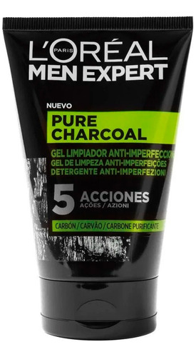 Loreal Men Expert Gel Limpiador Pure Carbon 5 Acciones 100ml