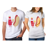 Camisetas Estampadas Amigos,combo X2 Salsa Y Perro Caliente