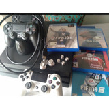 Ps4 Pro Con Joystick, Cargador Y Juegos!!