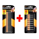 Pilha Duracell Alcalina Duralock Kit C 32 Uni 16 Aa + 16 Aaa