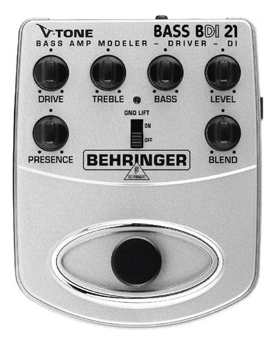 Pedal Para Contrabaixo Behringer Bdi21 V-tone Modelador