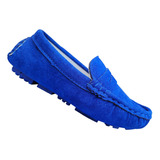 Zapato Mocasin Casual De Niños Suela Plana Ligero Azul 7477