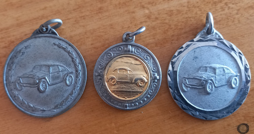 3 Medallas Antiguas Auto Coupe Rutero Tc - Precio X Lote