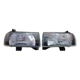 Par De Faros Negros Vw Jetta A3 1993 Al 1998 Vidrio Depo