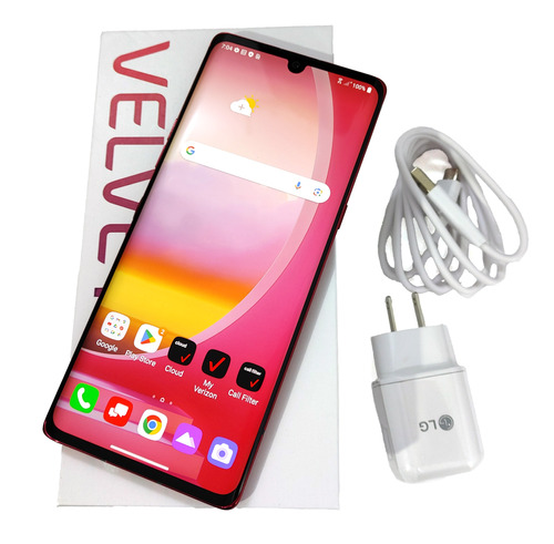 LG Velvet 5g Aurora Red Liberado 128 Gb 6 Gb Ram Caja Y Accesorios