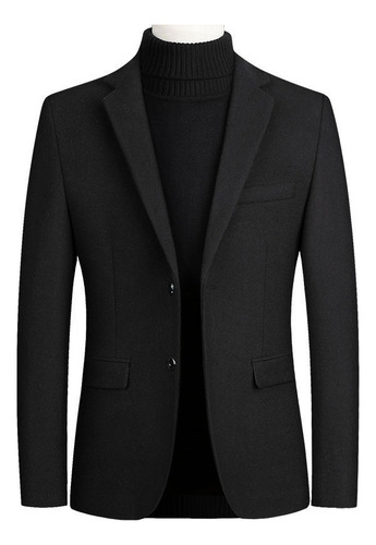 Saco Blazer Elegante Cuello Mao Slim Fit Casual Formal Moda