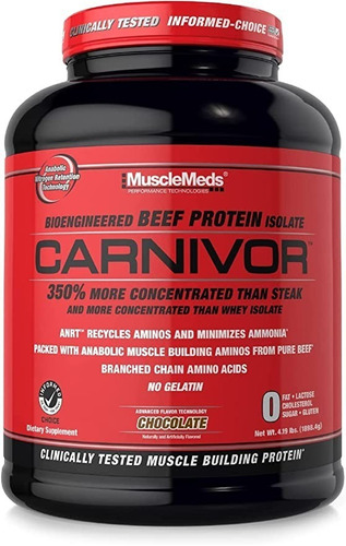 Proteina Musclemeds Carnivor 4.5 Lbs 56 Porciones Chocolate