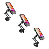 Kit De 3pz Soporte Teléfono Ajustable Para Motos Bicicletas