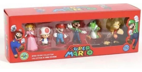 Set 6 Figuras De Personajes Súper Mario Bros