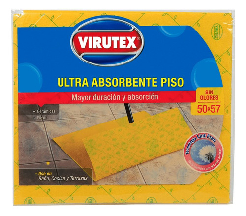 Trapero Ultra Absorbente Sin Ojal 50x57cm 1un Virutex