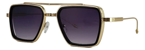 Lentes De Sol Cuadrados Acero Ligero Doble Puente Steampunk | Envío gratis