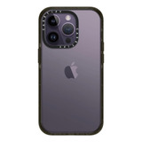 Funda Casetify Para iPhone 14 Pro Shockpr Glossy Black