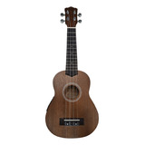 Ukelele Soprano Sapele Con Ecualizador Funda Acolchada