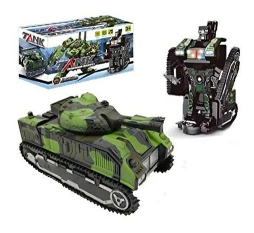 Robot Transformable Tanque Luces Sonido Movimientos Regalo 