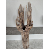 Raiz Cactus Madera Fosil Decorativo Tronco Maceta Terraza M4