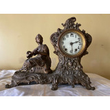 Reloj De Mesa Decorativo Estilo Antiguo De Bronce Hermoso!