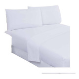 Juego Sábanas Bambú Cama King Size Ligero Blanco Concord