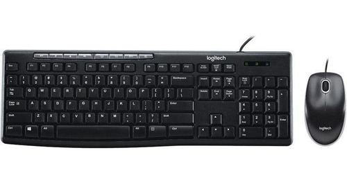 Kit De Teclado Y Mouse Logitech Mk200, Estándar, Negro, 1000