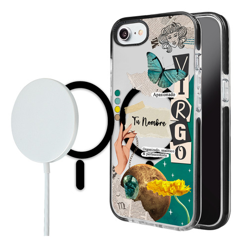 Funda Para iPhone Magsafe Signo Zodiaco Virgo Nombre