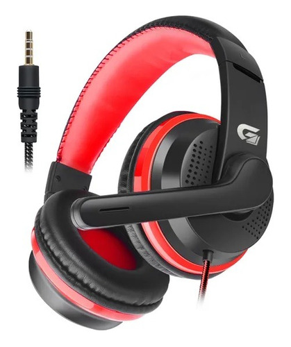 Headset Gamer Fortrek Spider Black P3 40mm - Preto/vermelho