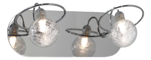 Aplique Pared Luciana 2 Luces Moderno Con Globo Cristal Rd