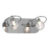 Aplique Pared Luciana 2 Luces Moderno Con Globo Cristal Rd