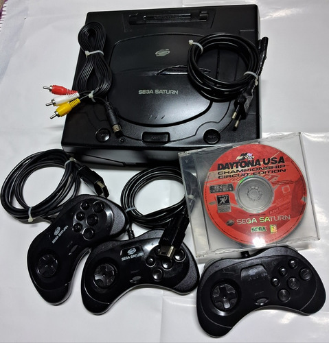 Sega Saturn Tectoy Console 3 Controles Cabos 1 Jogo Original