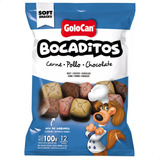 Bocadito Perro Carne Pollo Chocolate Golocan - Pack X3 Unid