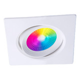 Spot Taschibra Smart Led Quadrado Embutir Tek 5w Wi-fi Rgb