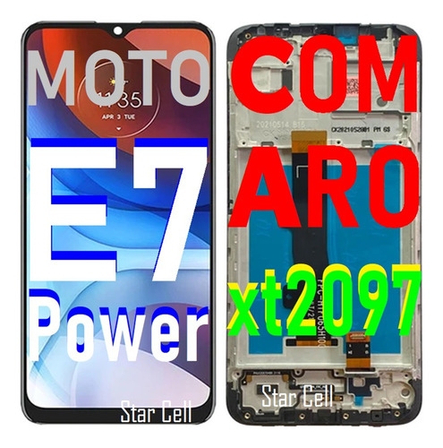 Tela Frontal Original (c/aro Moto E7 Power(2097)+plcl3d+capa