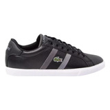 Tenis Lacoste Grad Vulc Negro/gris De Piel Original Y Nuevo