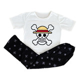 Pijama One Piece Anime Mujer Dama Juvenil Pantalón Y Blusa 