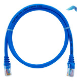 Kit 10 Cabos Patch Cord Cat5e 100% Cobre 1 Metro Azul