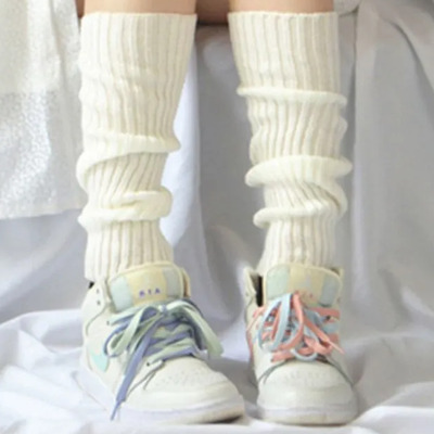 . Calcetines Peludos Para Piernas, De Lana Tejida, Nueva