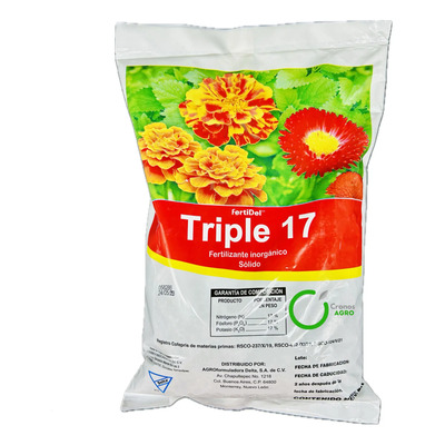 Fertilizante Abono Triple 17 Npk Granulado Fertidel 2 Kg | Envío gratis