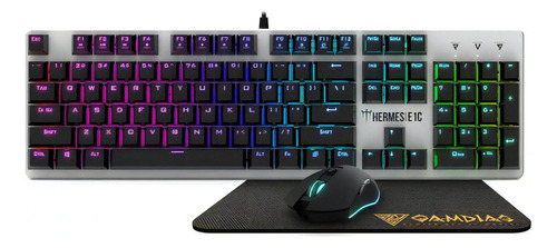 Kit Gamer Gamdias Hermes E1c Teclado Mouse 3200dpi Mouse Pad