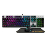 Kit Gamer Gamdias Hermes E1c Teclado Mouse 3200dpi Mouse Pad