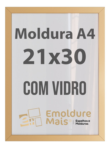 Molduras C/ Vidro A4 30x21cm Certificado Diploma Foto Quadro