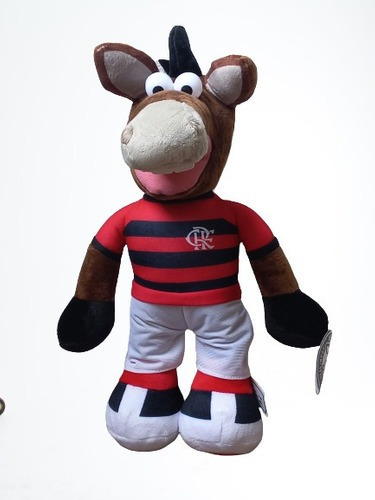 Mascote Cavalinho Fantástico Do Flamengo Oficial 38 Cm 