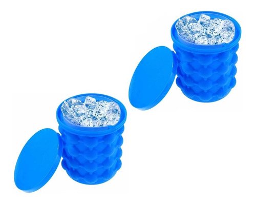 Pack X2 Hielera Cubeta Cubetera Hielo Facil Ice Silicon